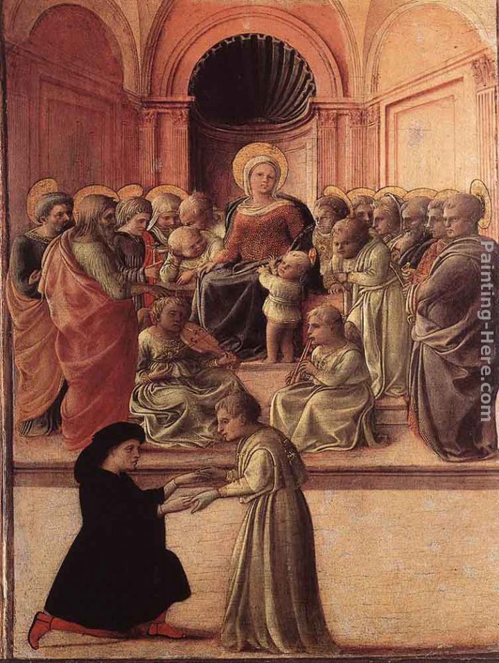 Madonna and Child with Saints and a Worshipper painting - Fra Filippo Lippi Madonna and Child with Saints and a Worshipper art painting